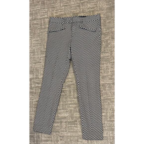 Gap 3 Pair Bundle Career Skinny Ankle Pants Pindot White, Burgundy, Navy Tile 2R - Picture 9 of 15